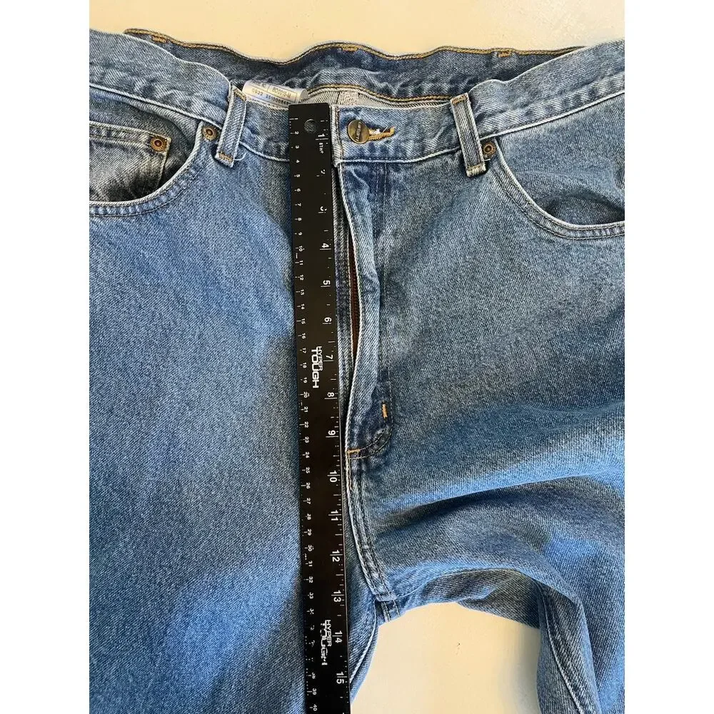 Men Carhartt B18 STW Med Wash Denim Blue Jeans 38 x 36 (Fit: 37 x 35) Straight